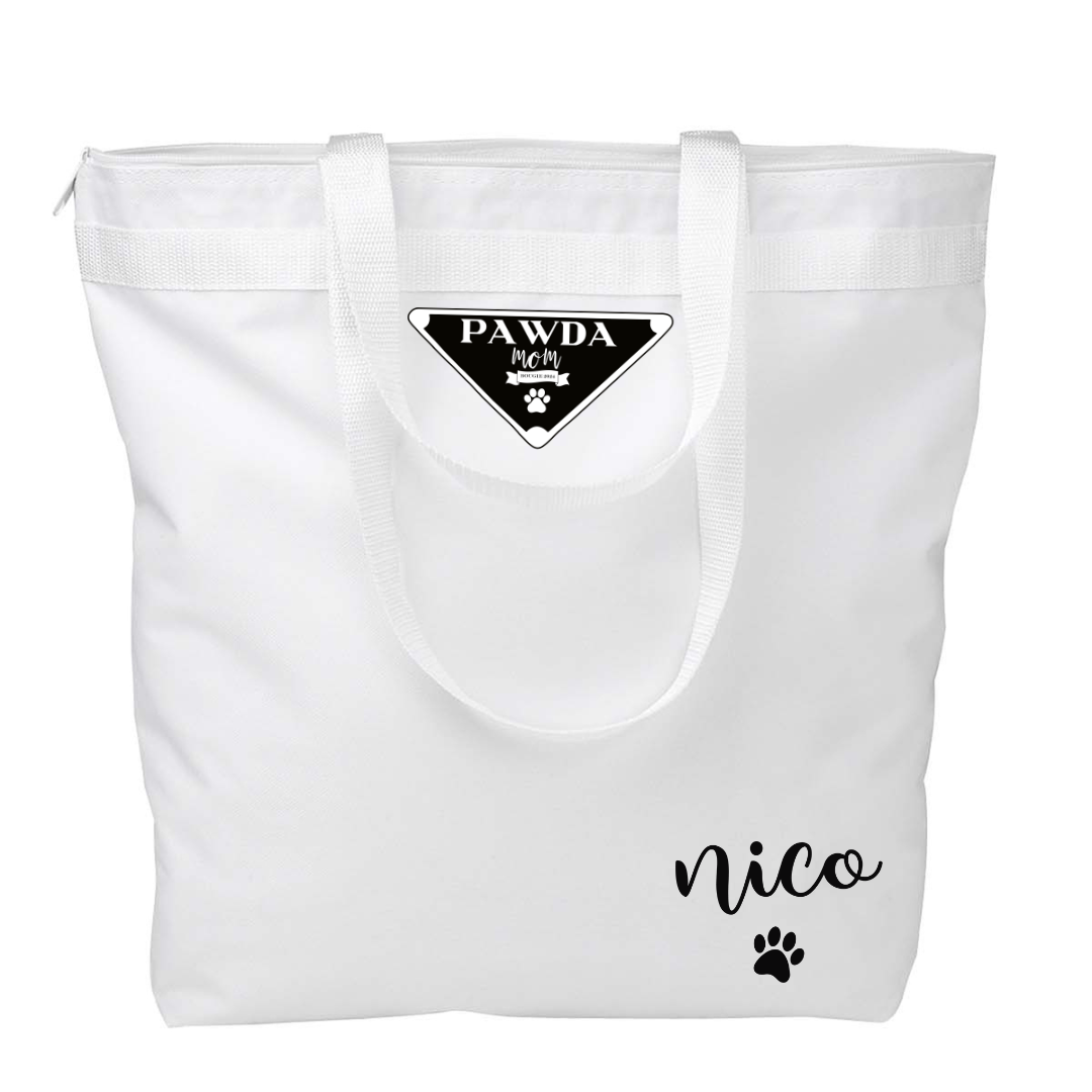 Customized PAWDA Mom Tote Bag (XL with Zipper)