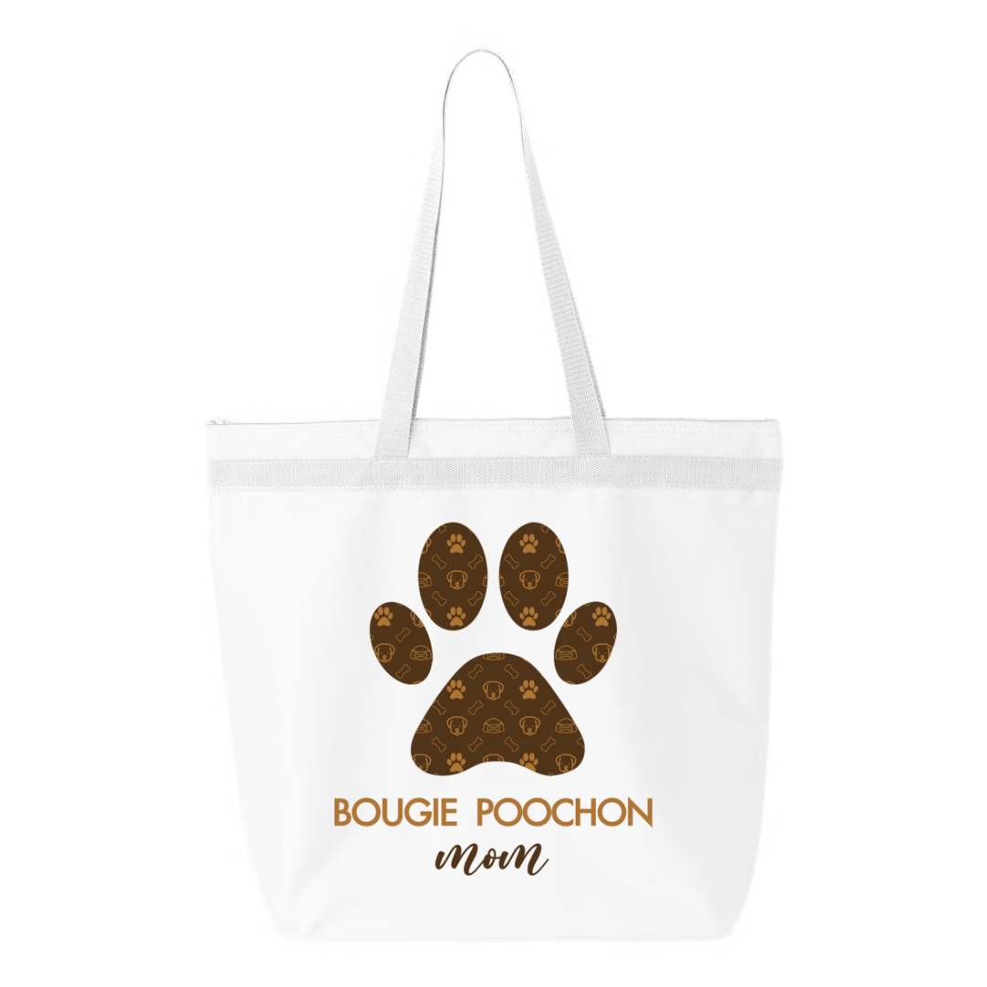 Bougie Poochon Mom Tote Bag (XL with Zipper)