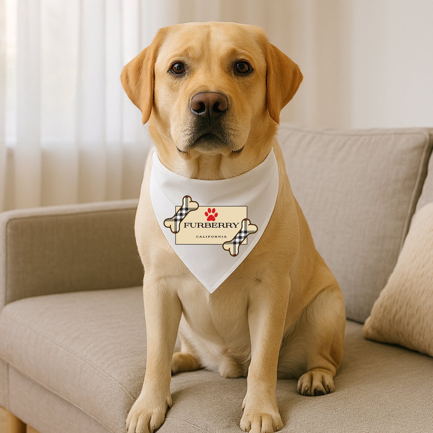 Bougie Dog Bandanas - FURBERRY 🐾✨
