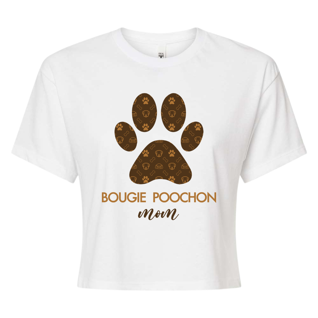 Crop Top Tee - Bougie Poochon Mom