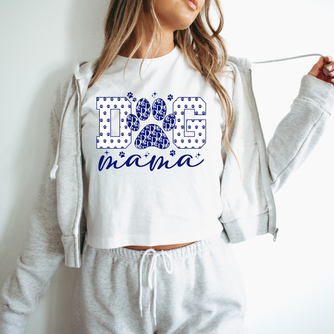 Dog Mama Crop Top Tee - Dogior