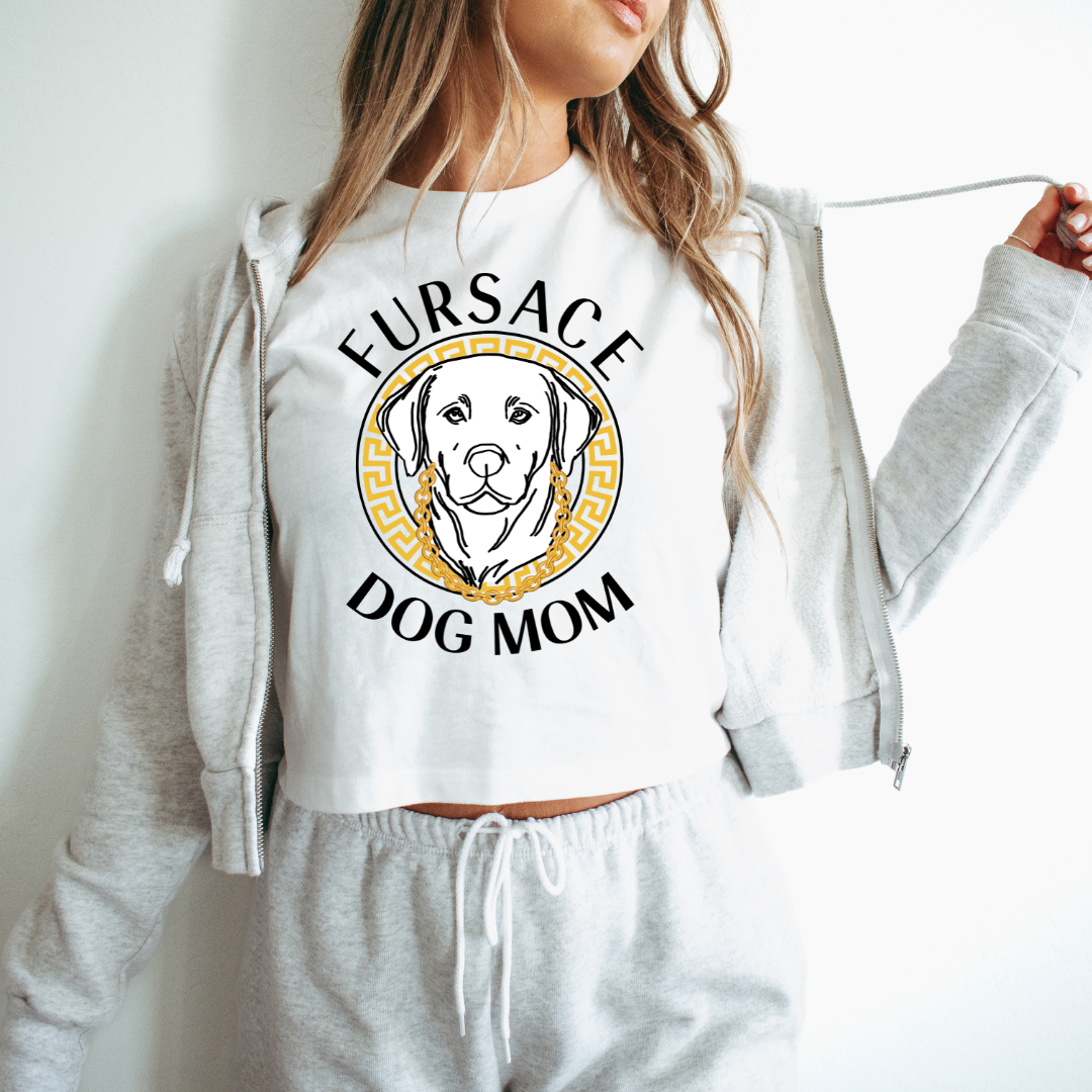 Crop Top Tee - Fursace Dog Mom