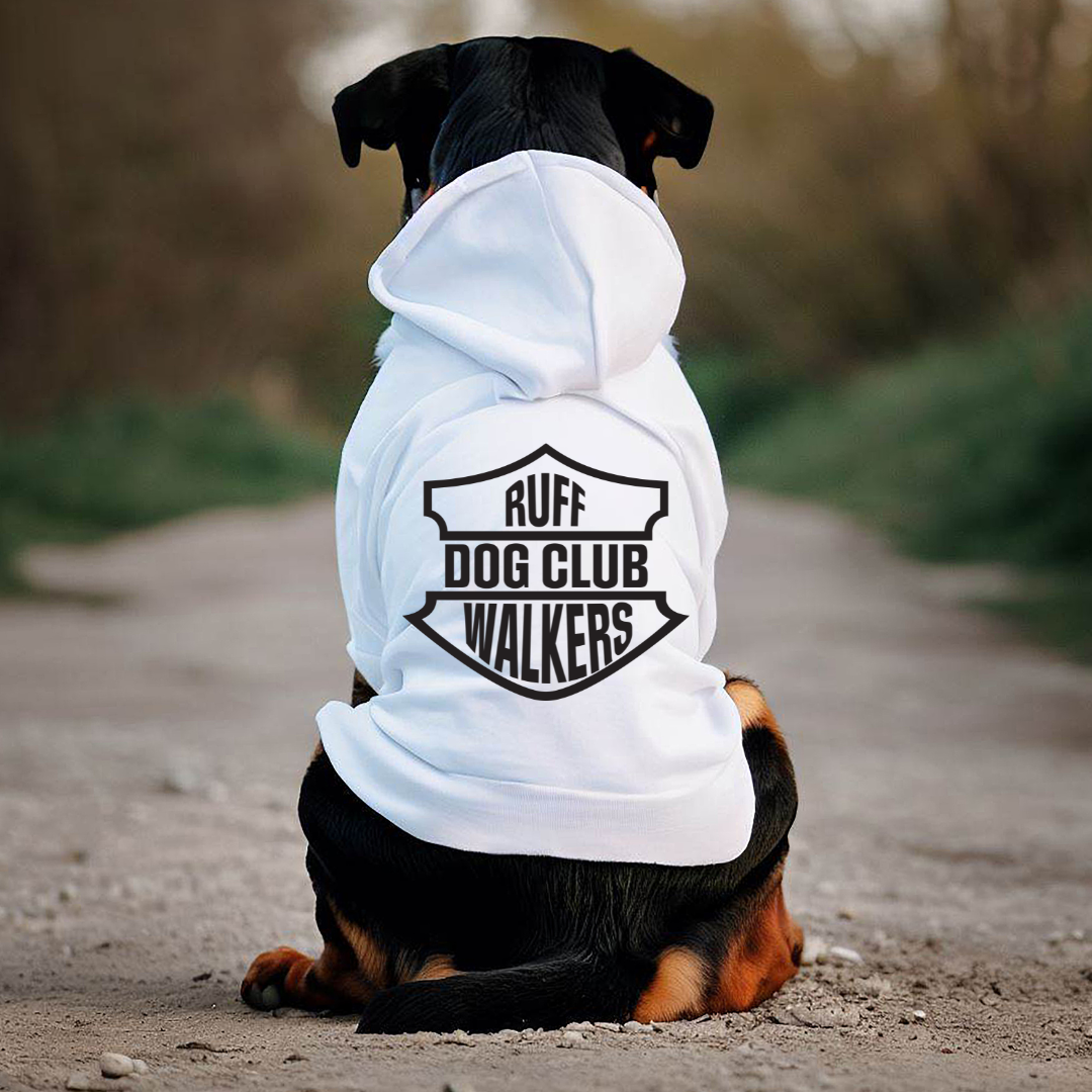 Dog Hoodie - Ruff Walkers Dog Club (Free Bandana w/ Purchase)