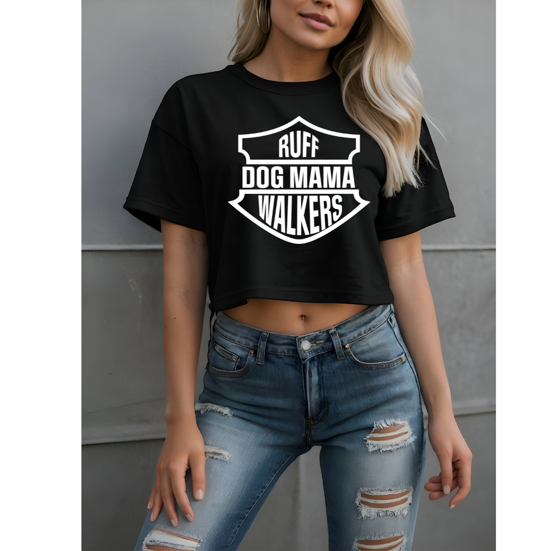 Crop Top Tee - Ruff Walkers Dog Mama