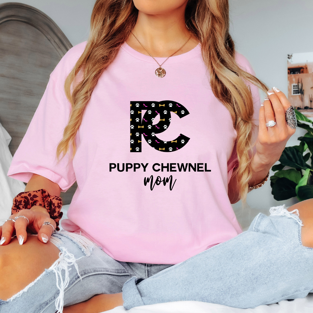 Dog Mom T-Shirt - Puppy Chewnel