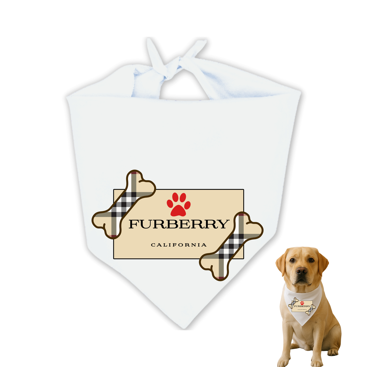Bougie Dog Bandanas - FURBERRY 🐾✨