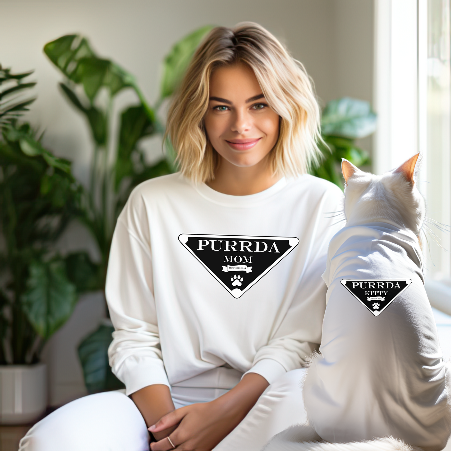 Cat Mom Crewneck - PURRDA (Customizable)