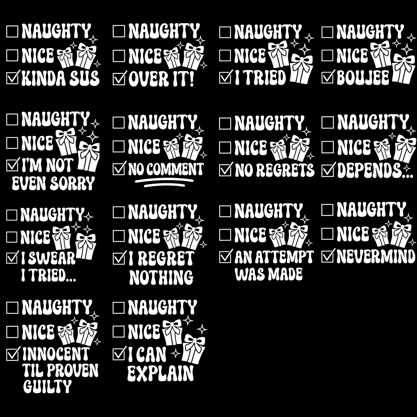 🎄 Christmas “Naughty or Nice” Dog Bandanas 🎁