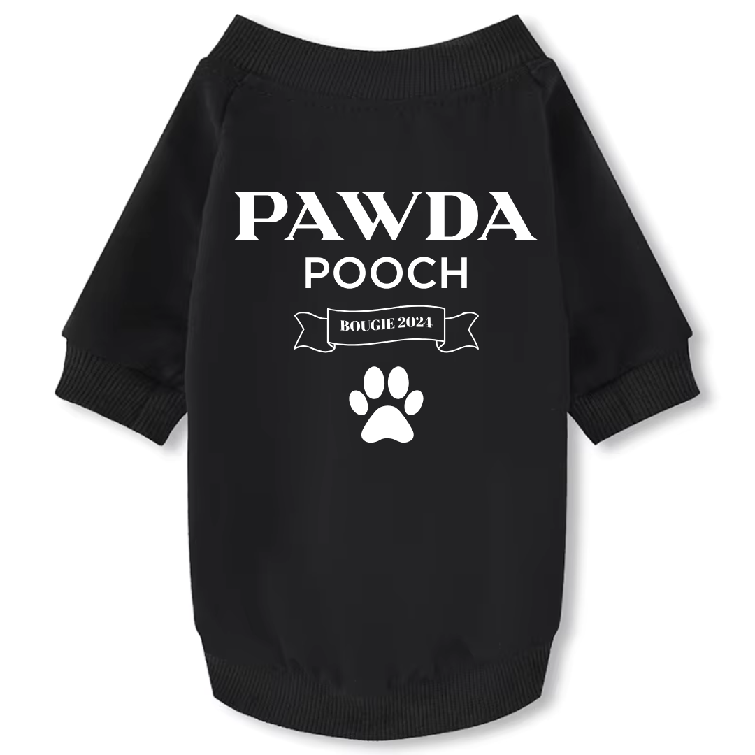 Dog Crewneck Sweatshirt- Pawda Pooch - Full Back