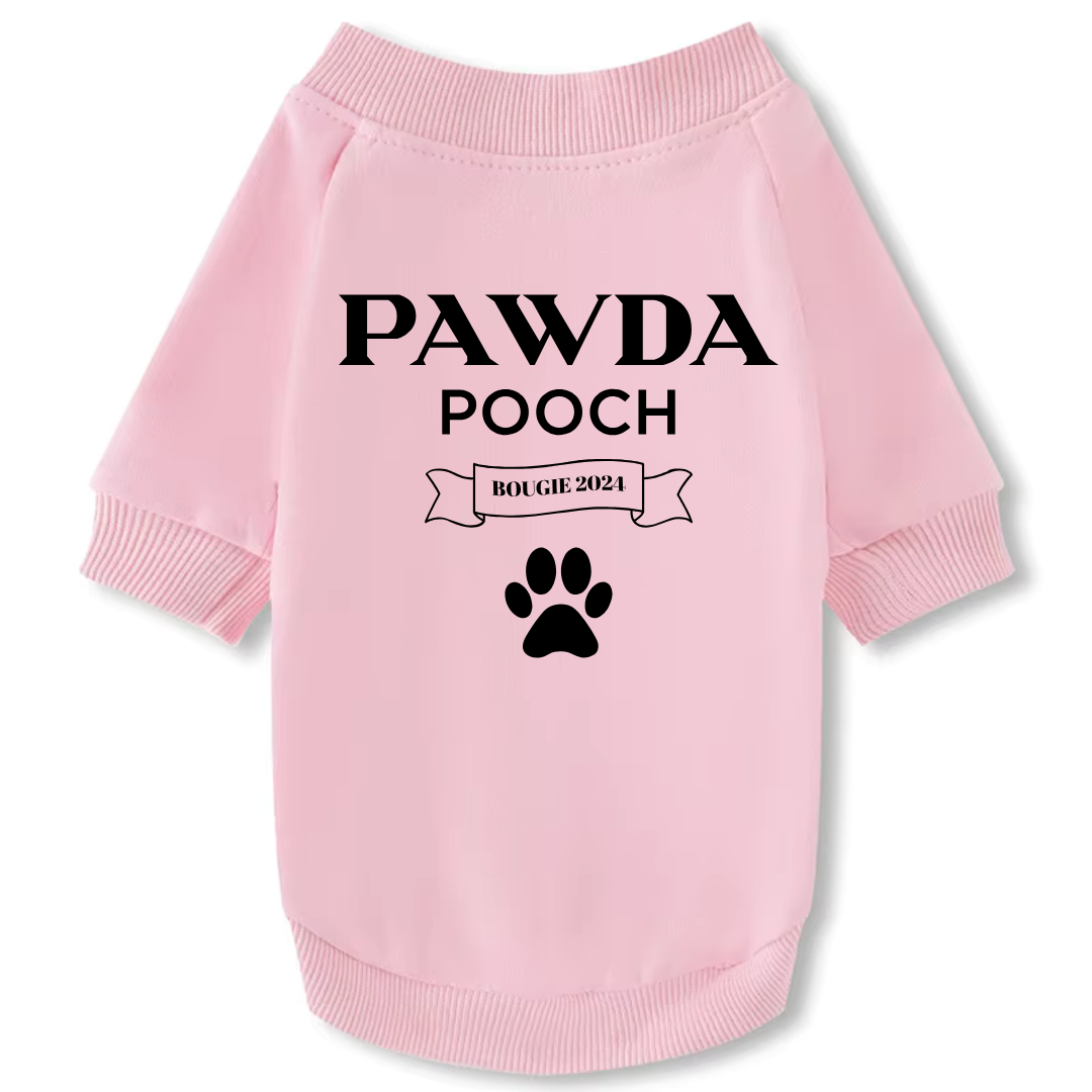 Dog Crewneck Sweatshirt- Pawda Pooch - Full Back