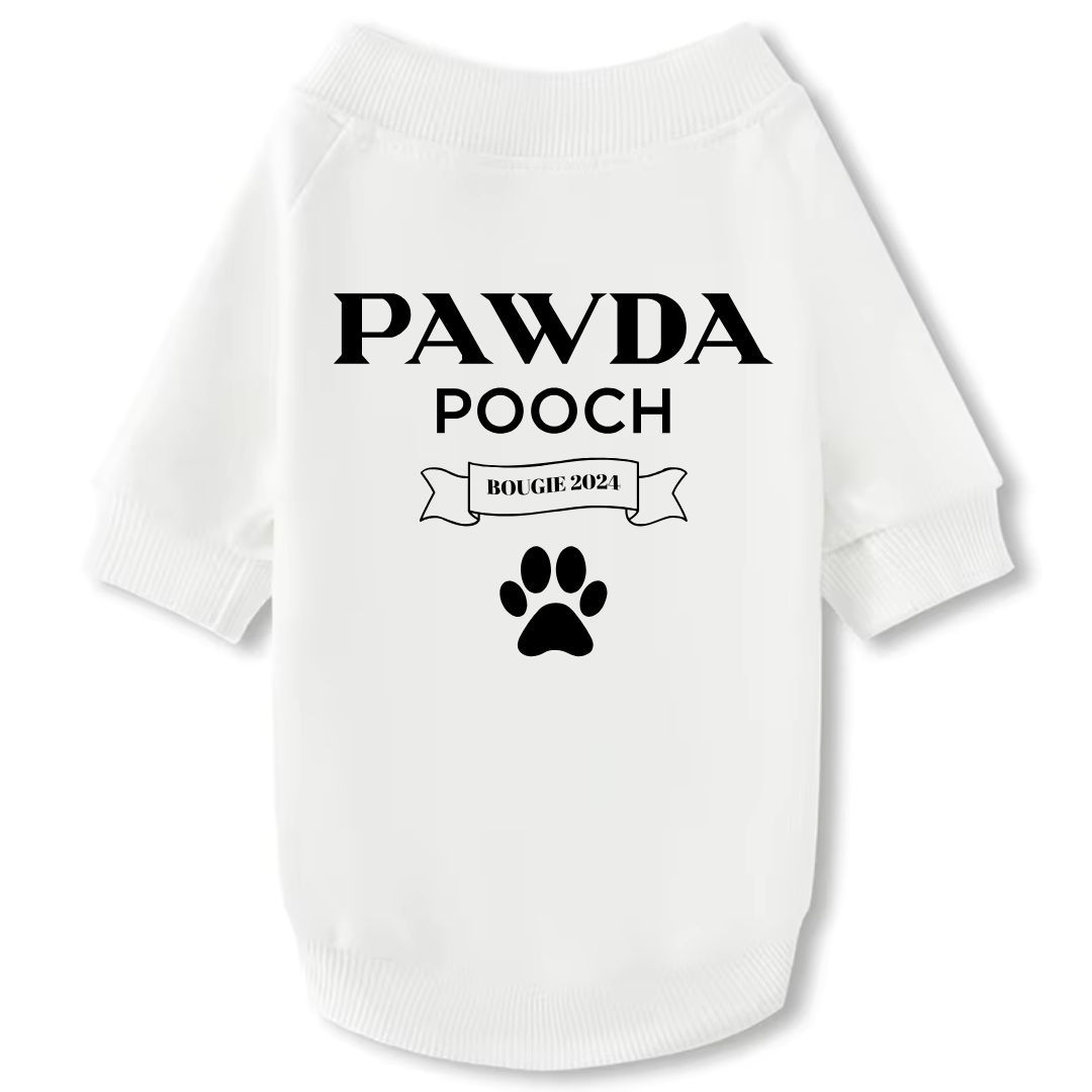 Dog Crewneck Sweatshirt- Pawda Pooch - Full Back