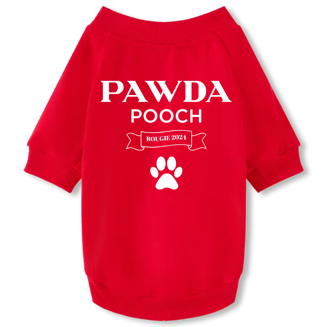 Dog Crewneck Sweatshirt- Pawda Pooch - Full Back