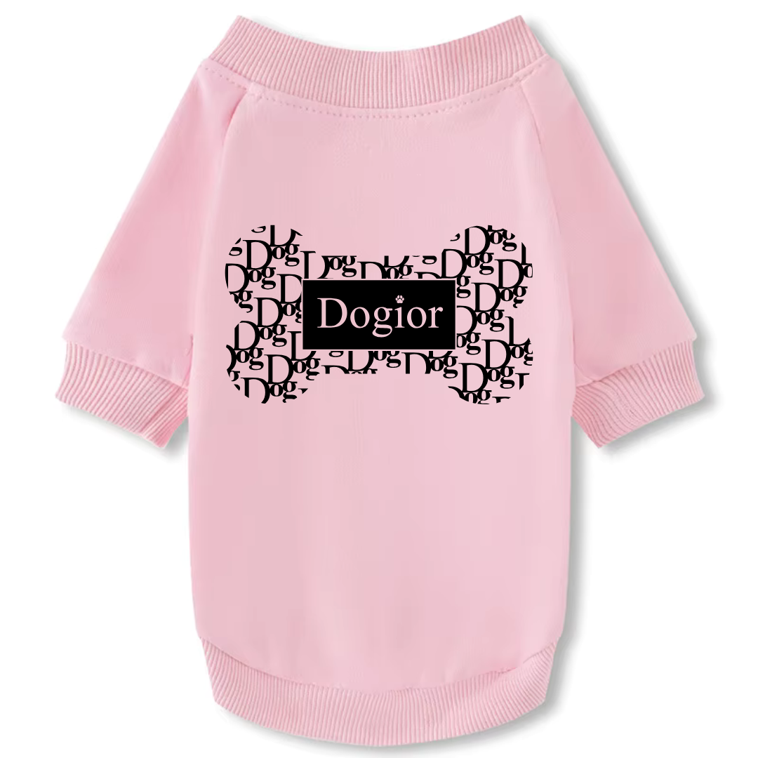 Dog Crewneck Sweatshirt- Dogior - Black/White Print