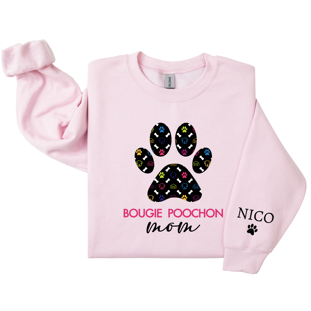 Dog Mom Crewneck - Bougie Poochon (Customizable)