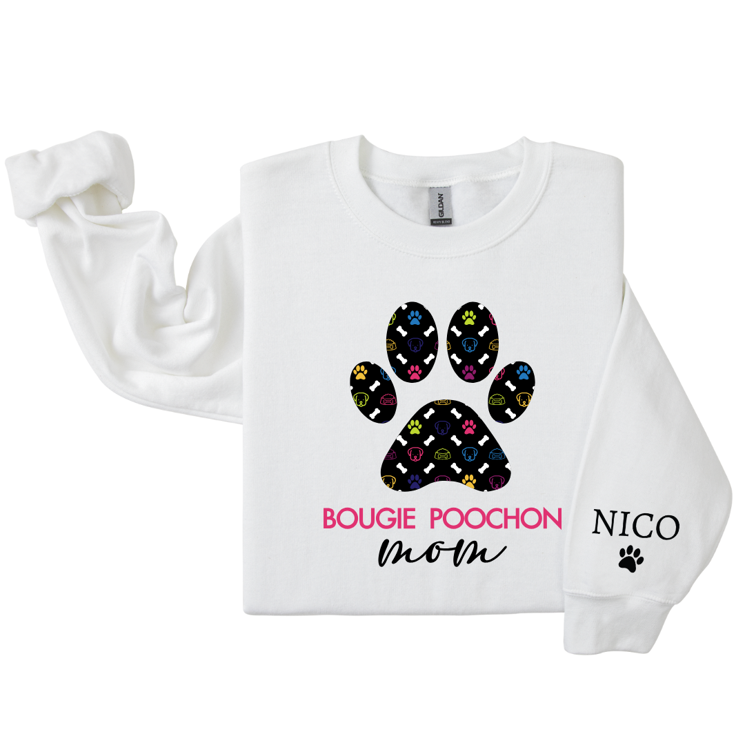 Dog Mom Crewneck - Bougie Poochon (Customizable)