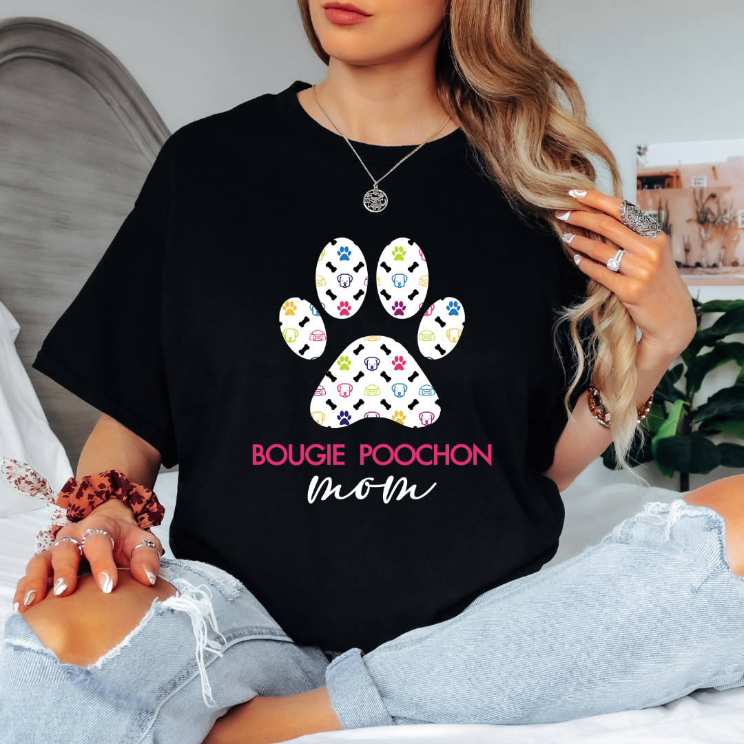 Dog Mom T-Shirt - Bougie Poochon Mom
