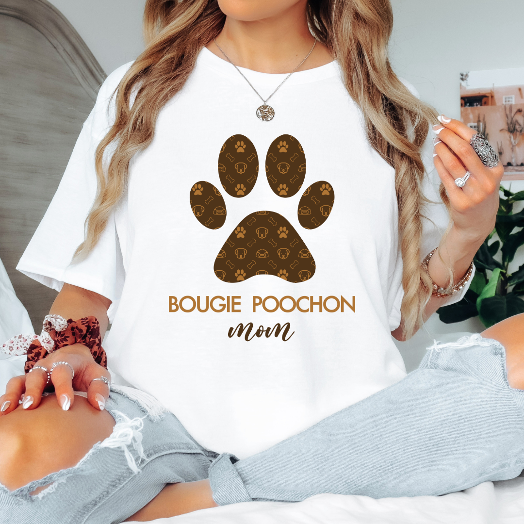 Dog Mom T-Shirt - Bougie Poochon Mom