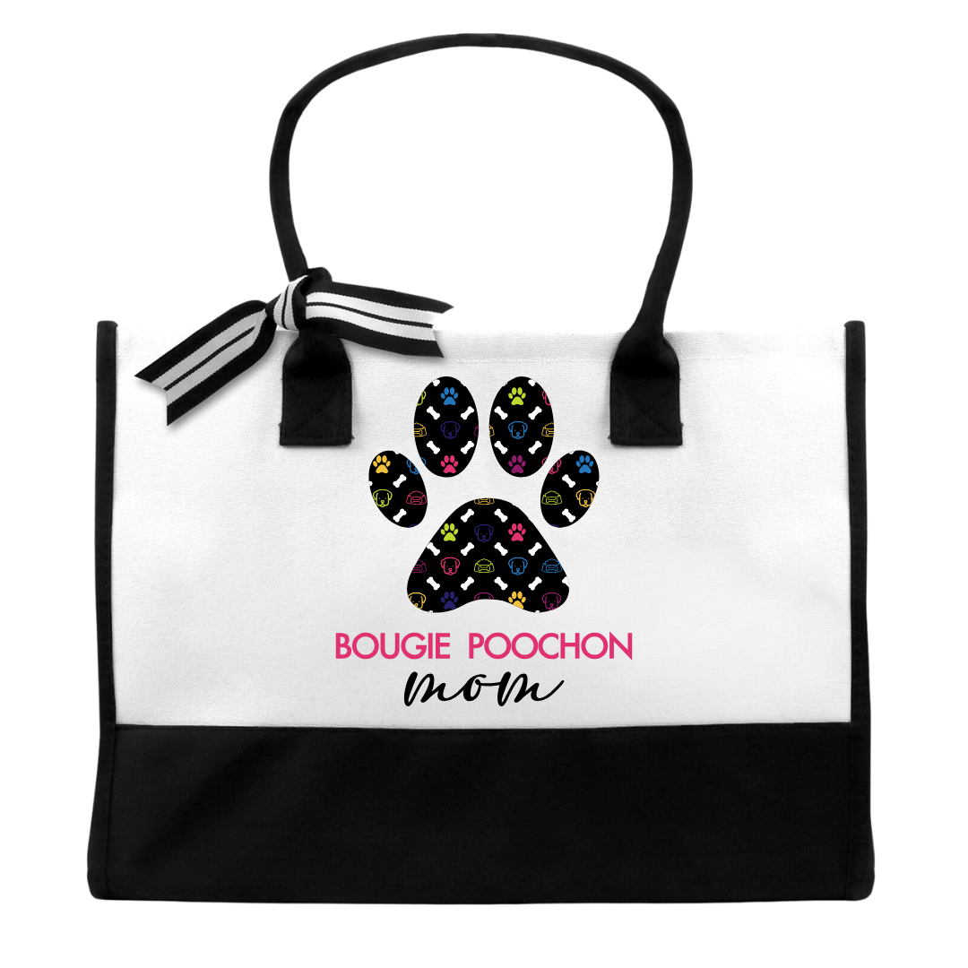 Bougie Poochon Dog Mom Tote Bag