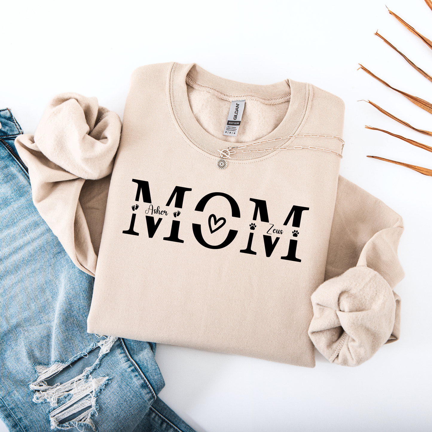 Personalized MOM Keepsake Crewneck - (Children & Pet Names)
