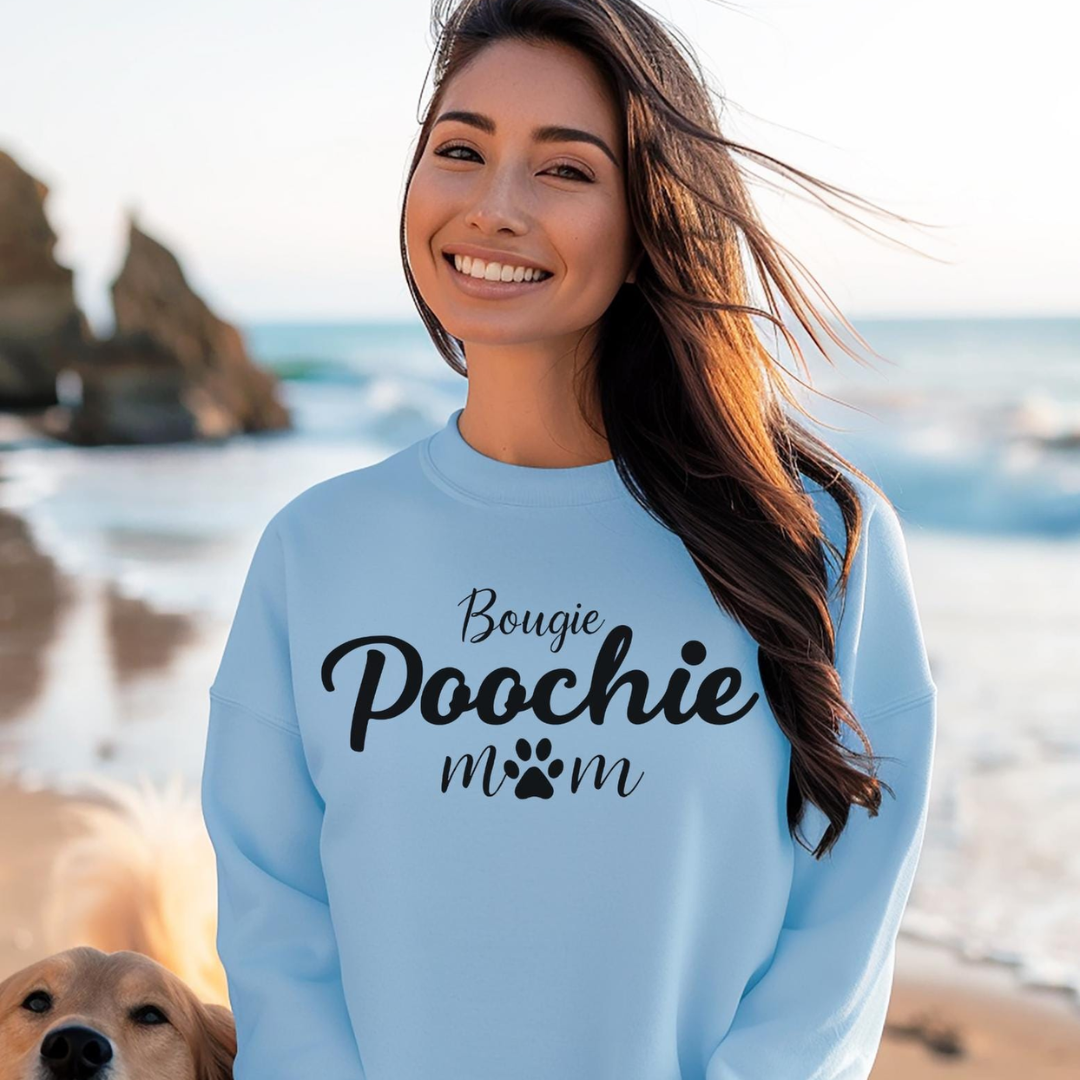 Dog Mom Crewneck - Bougie Poochie Mom