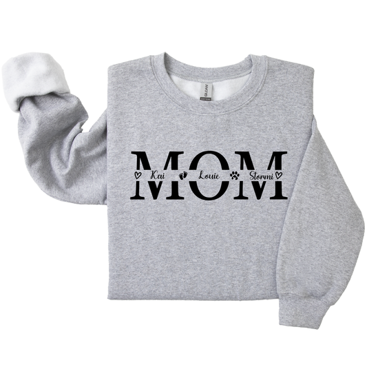Personalized MOM Keepsake Crewneck - (Children & Pet Names)