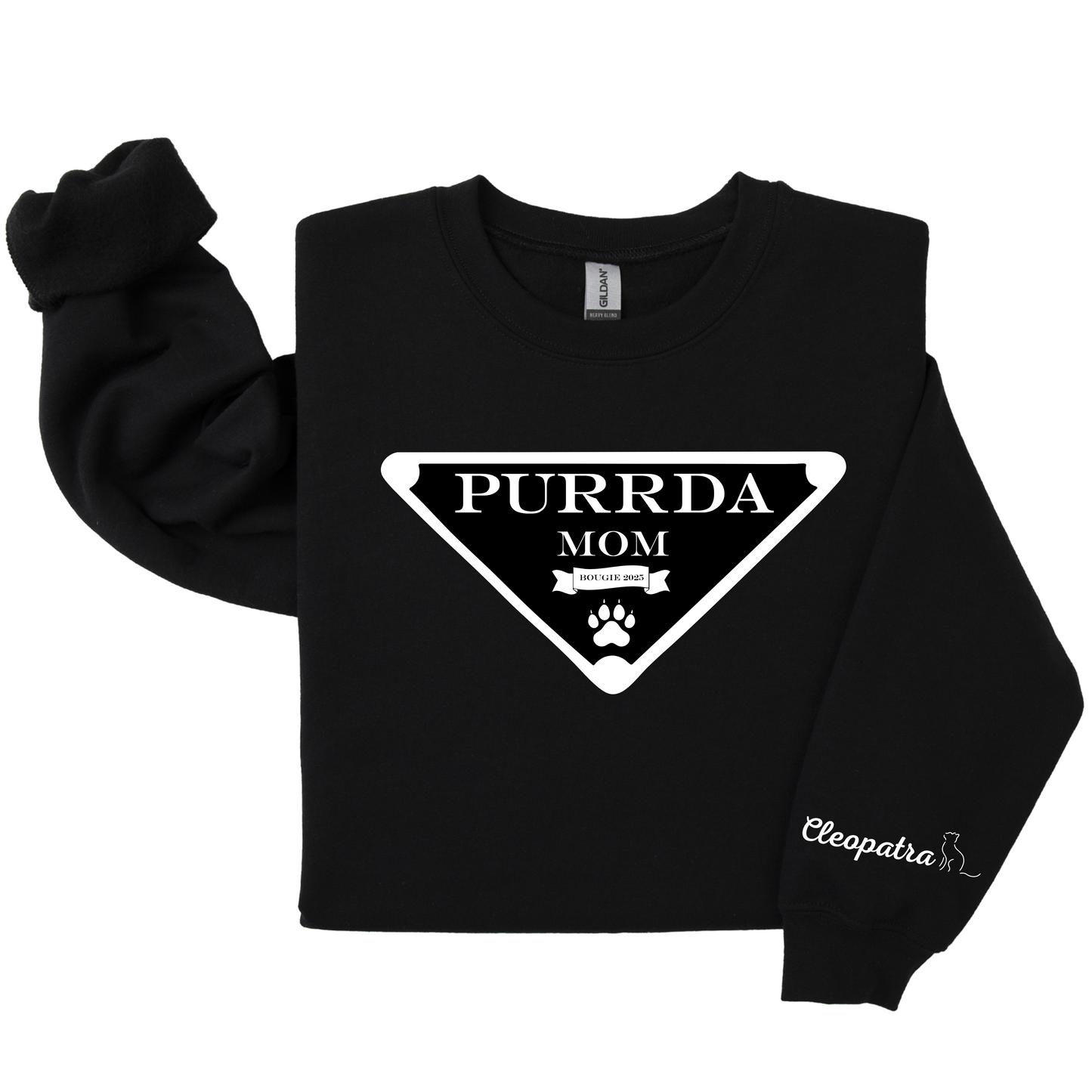 Cat Mom Crewneck - PURRDA (Customizable)