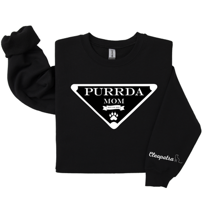 Cat Mom Crewneck - PURRDA (Customizable)