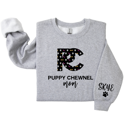 Dog Mom Crewneck - Puppy Chewnel (Customizable)