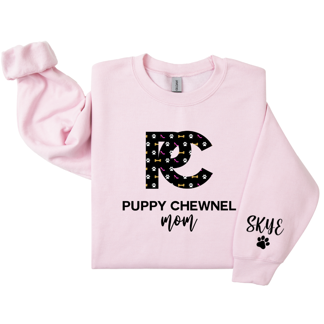 Dog Mom Crewneck - Puppy Chewnel (Customizable)