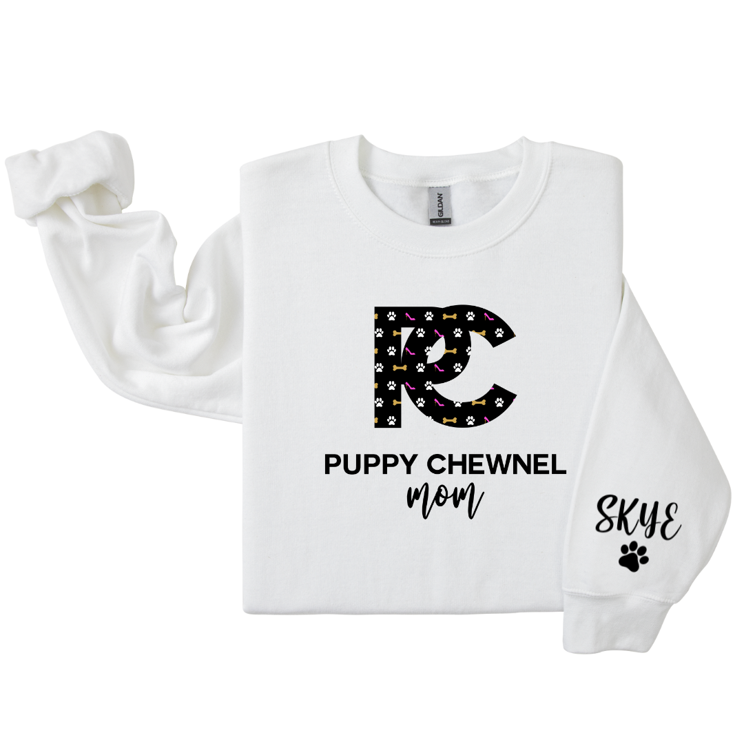 Dog Mom Crewneck - Puppy Chewnel (Customizable)