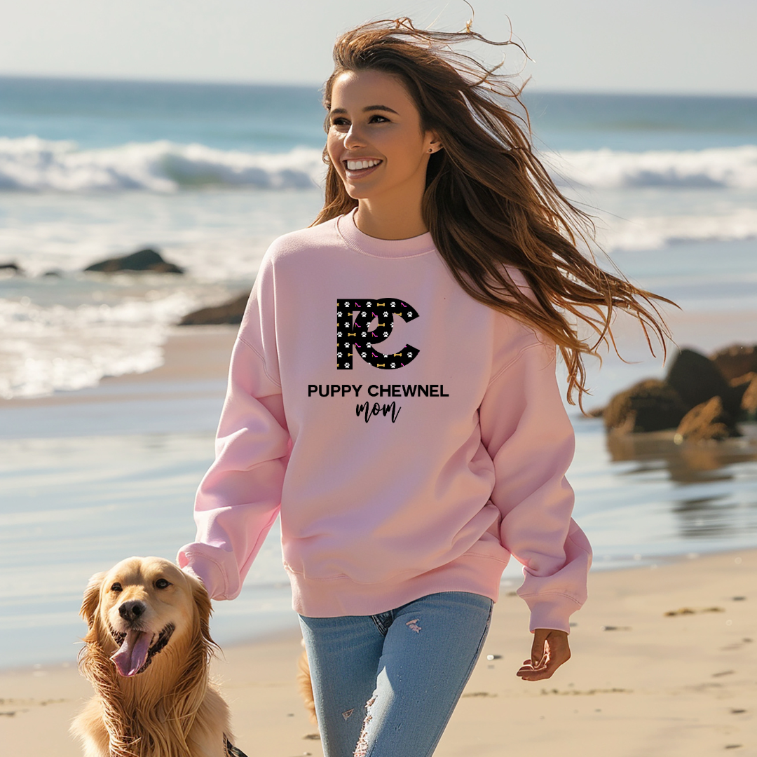 Dog Mom Crewneck - Puppy Chewnel (Customizable)