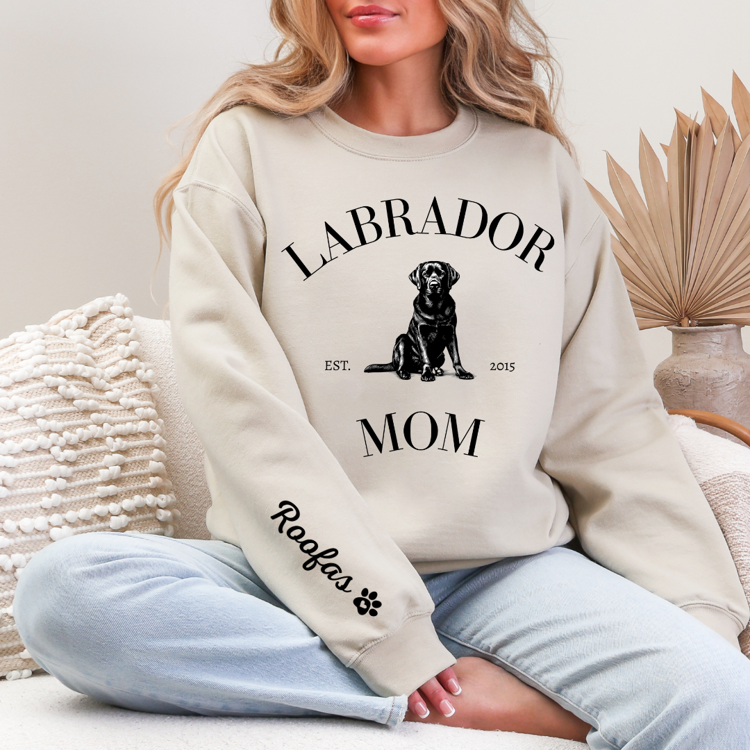 Custom Dog Breed Mom Crewneck