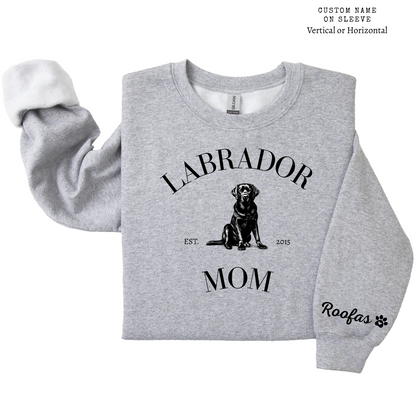 Dog Mom Crewneck - Labrador Mom (Customizable)