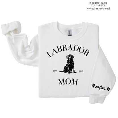 Dog Mom Crewneck - Labrador Mom (Customizable)