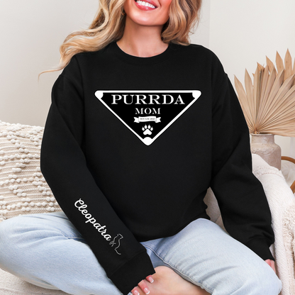 Cat Mom Crewneck - PURRDA (Customizable)