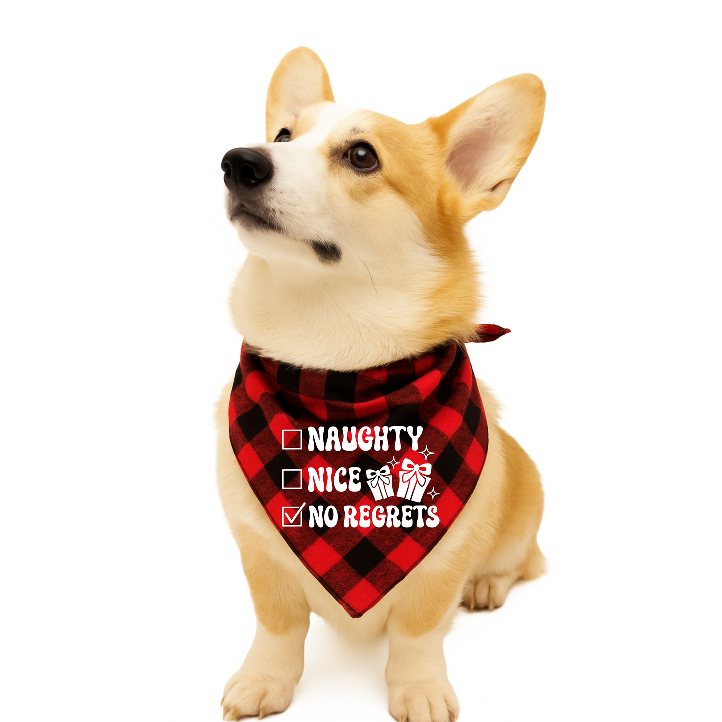 🎄 Christmas “Naughty or Nice” Dog Bandanas 🎁