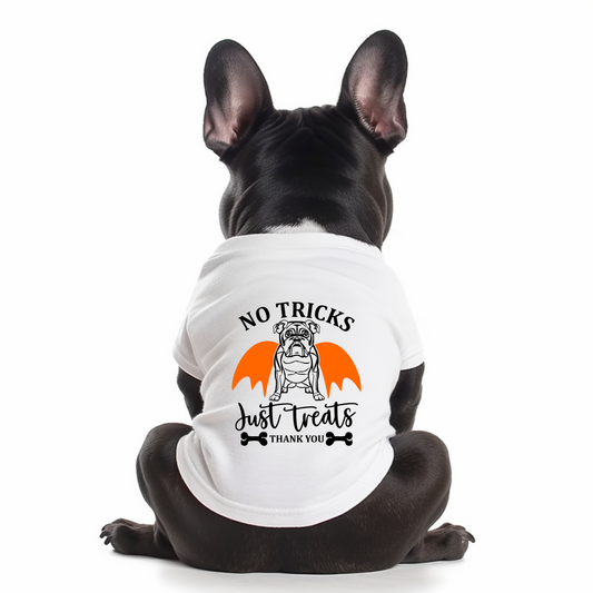 Dog Shirt - Halloween "No Tricks Just Treats"