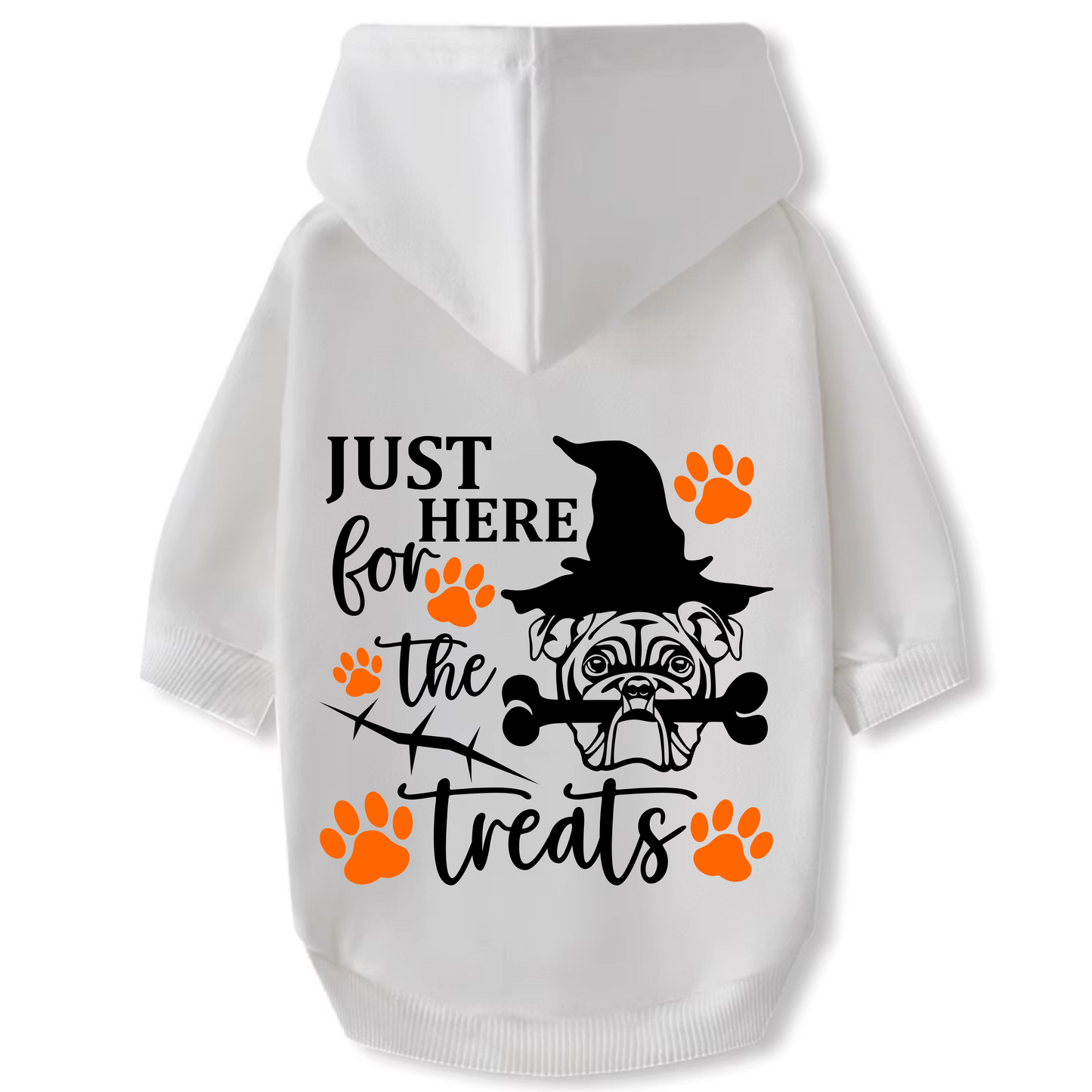 Dog Hoodie - Halloween "Just Here for The Treats"