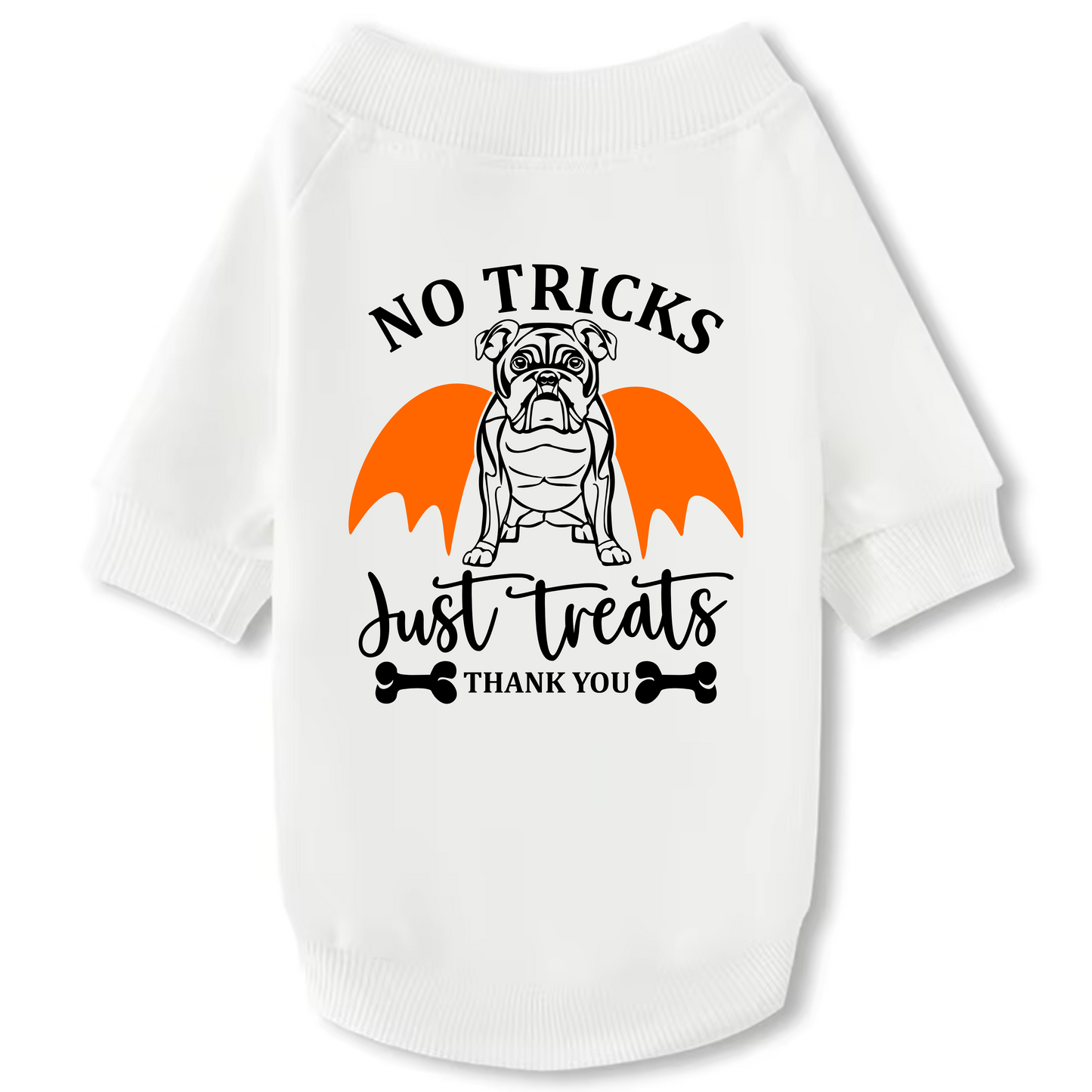 Dog Crewneck Sweatshirt - Halloween "No Tricks Just Treats"