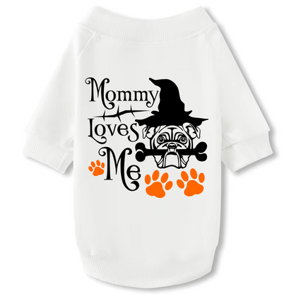 Dog Crewneck Sweatshirt - Halloween "Mommy Loves Me"