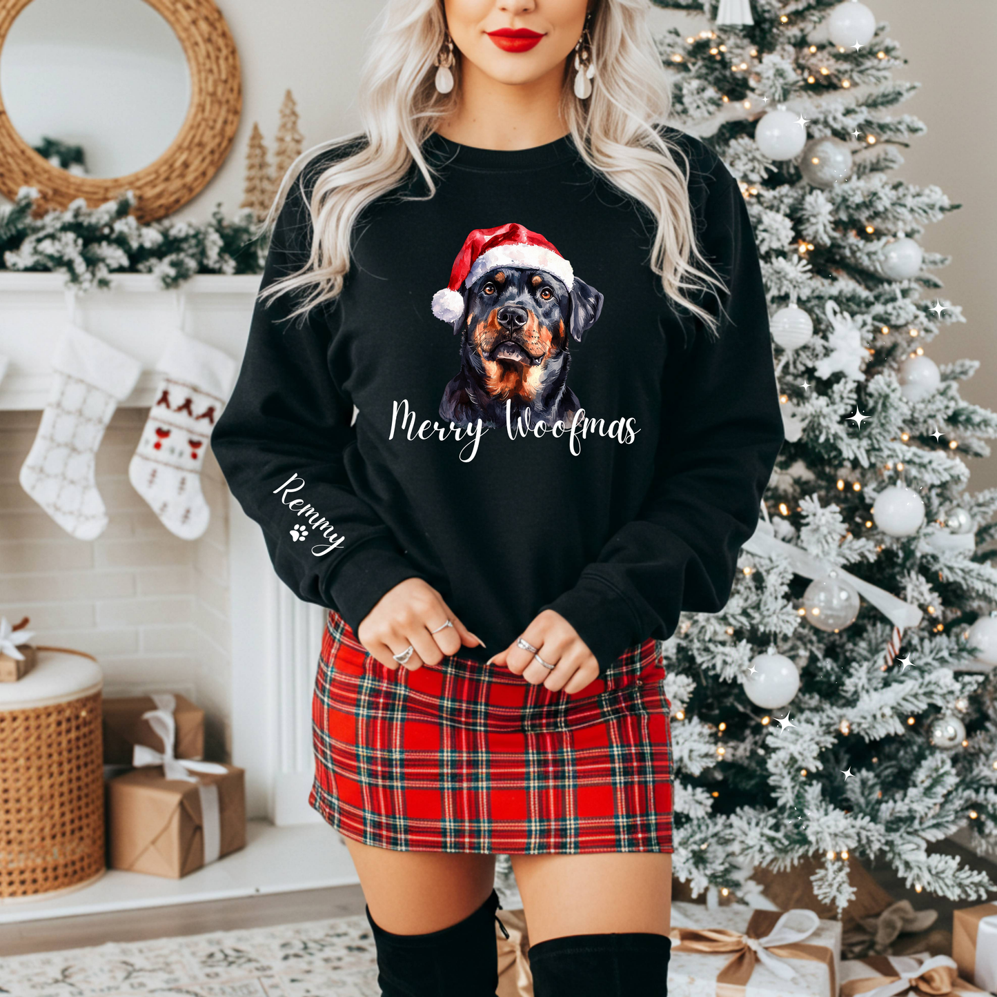 🐾🎄 Merry Woofmas Crewneck Sweatshirt – Personalized for You & Your Pup! 🎄🐾