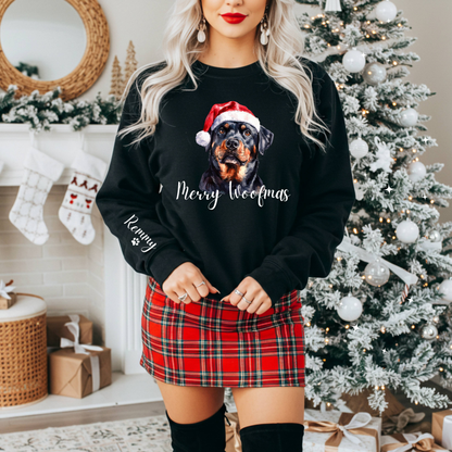 🐾🎄 Merry Woofmas Crewneck Sweatshirt – Personalized for You & Your Pup! 🎄🐾