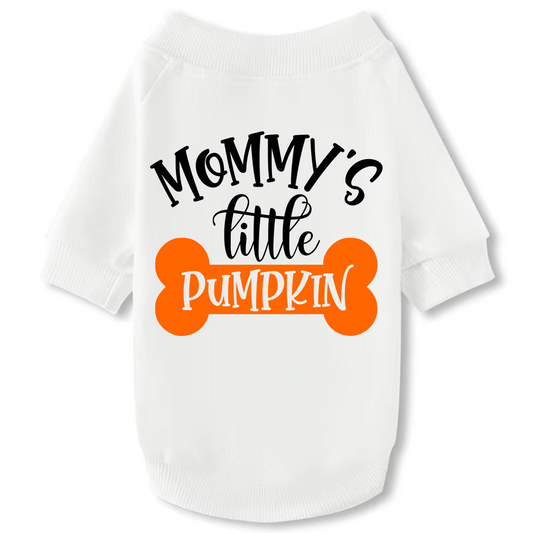 Dog Crewneck Sweatshirt - Halloween "Mommy's Little Pumpkin"