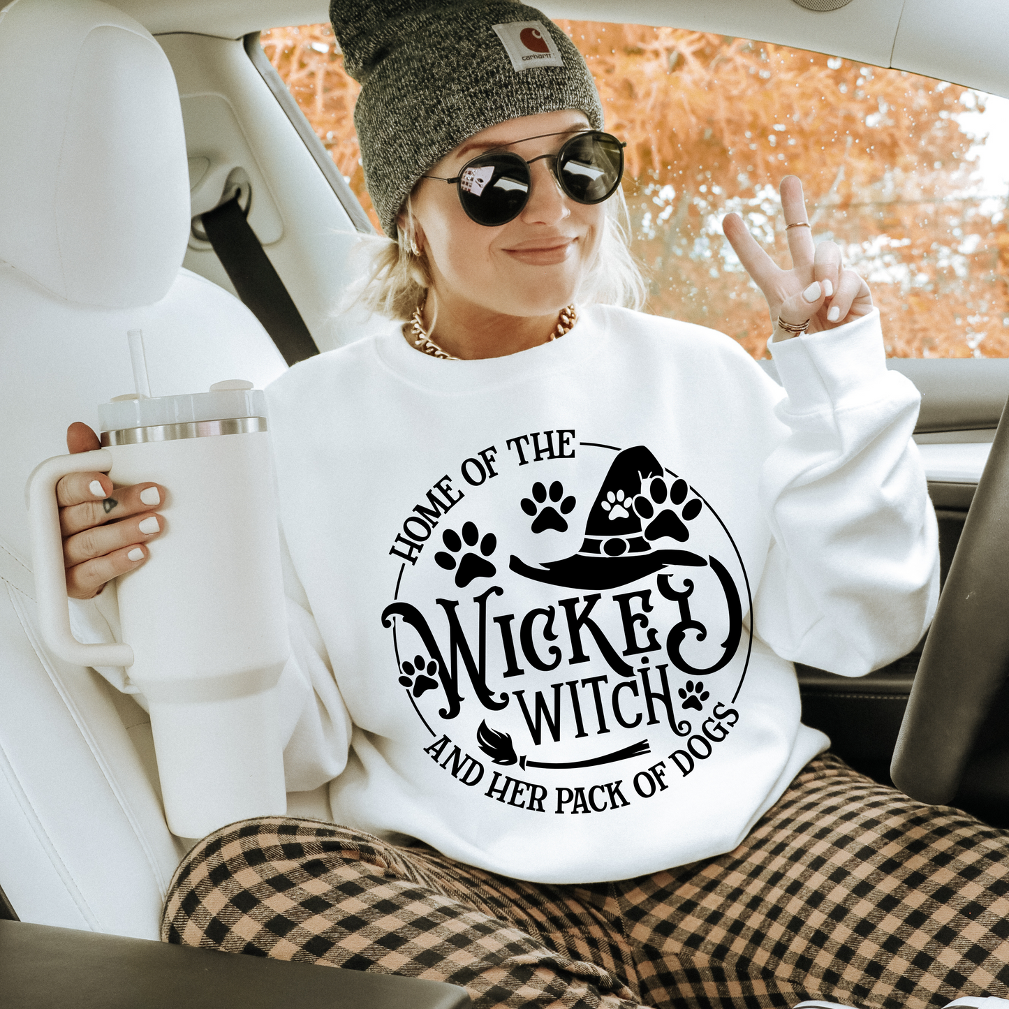 Dog Mom Crewneck - Halloween "Home of The Wicked Witch and Her Pack of Dogs"