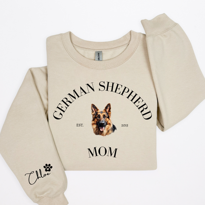 Custom Dog Breed Mom Crewneck