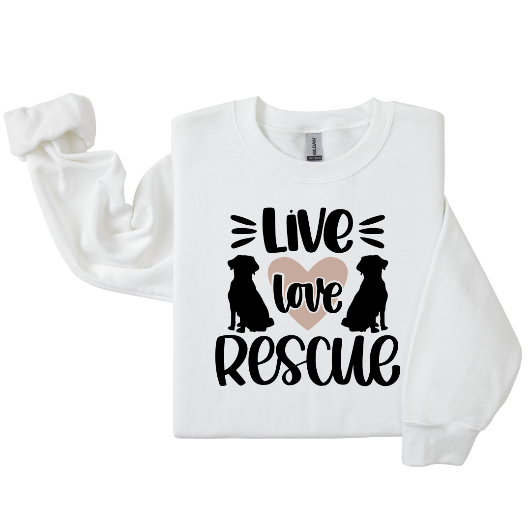 Dog Mom Crewneck - Live Love Rescue (Customizable)