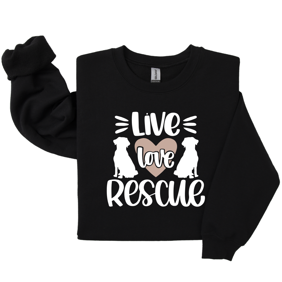 Dog Mom Crewneck - Live Love Rescue (Customizable)