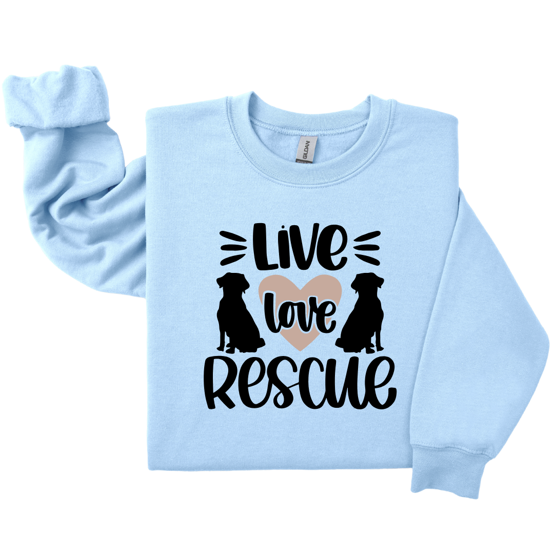Dog Mom Crewneck - Live Love Rescue (Customizable)