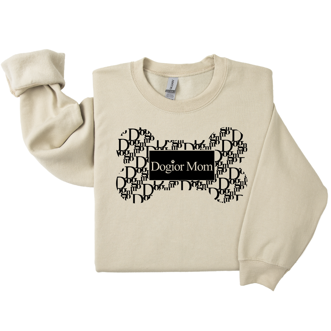 Dog Mom Crewneck - Dogior MOM (Customizable)