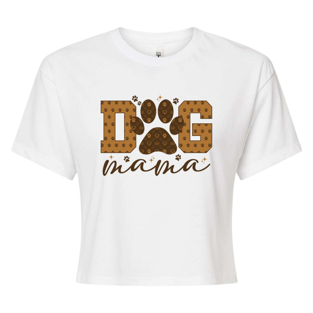 Dog Mama Crop Top Tee - Bougie Poochon